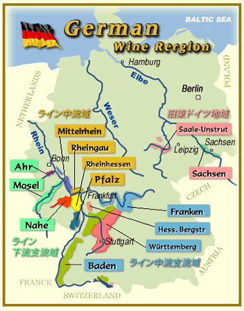 ドイツワイン地図